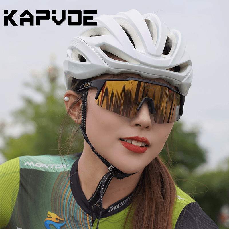 kapvoe运动眼镜山地公路车变色户外超轻户外护目骑行半框K9023-PH