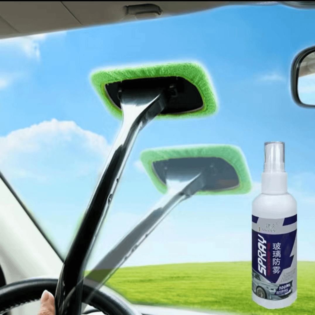 汽车前挡风玻璃除雾刷车内清洁刷工具车窗去雾除尘去指纹擦车神器