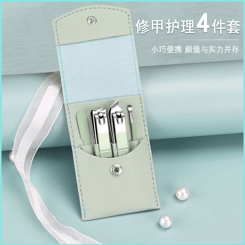 新款指甲刀四件套修甲宿舍高档式简约高颜值家用美甲斜口指甲刀