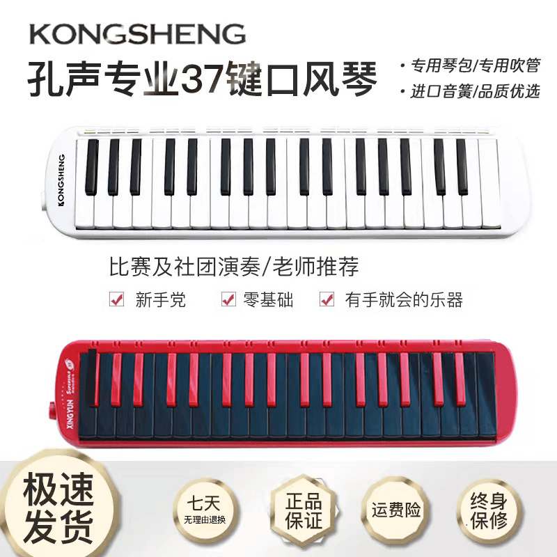 【摇滚鸟】进口音簧学生成人痛仰口风琴37键表演级 送¥49学浪课程